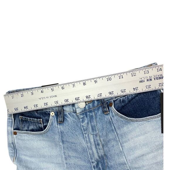Blank‎ NYC Jeans Women’s 27 Blue Patchwork The Lexington Slim Straight - Picture 5 of 12
